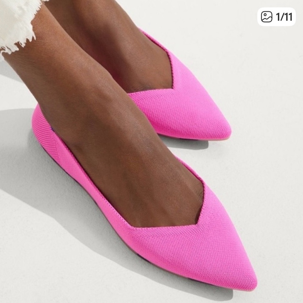 NWOT- Rothy’s pointed toe flat pink